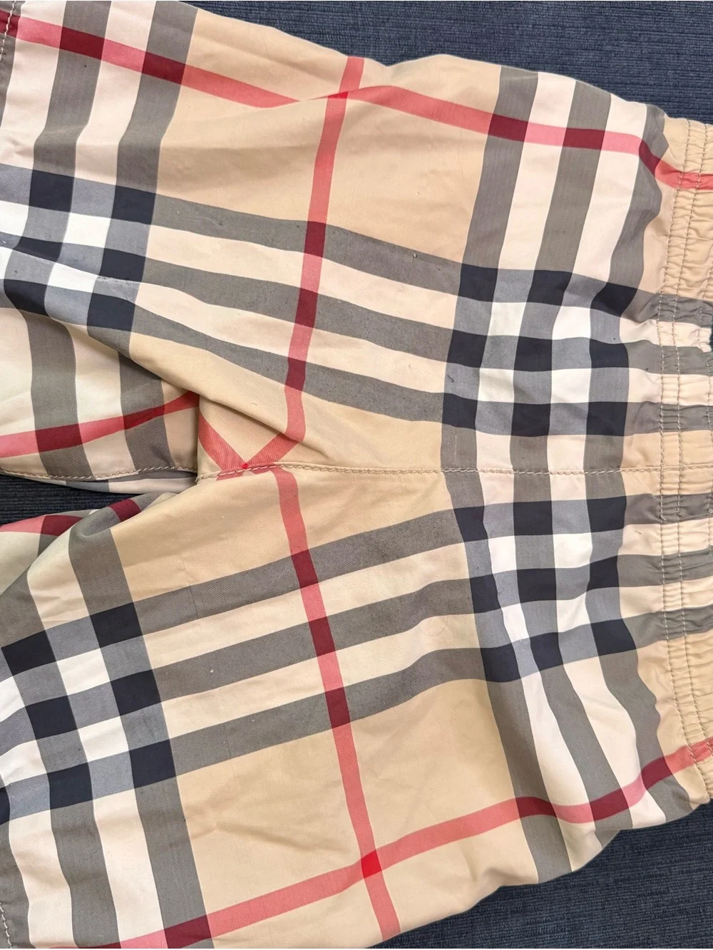 Burberry Beige Plaid Boys 6y Swim Shorts